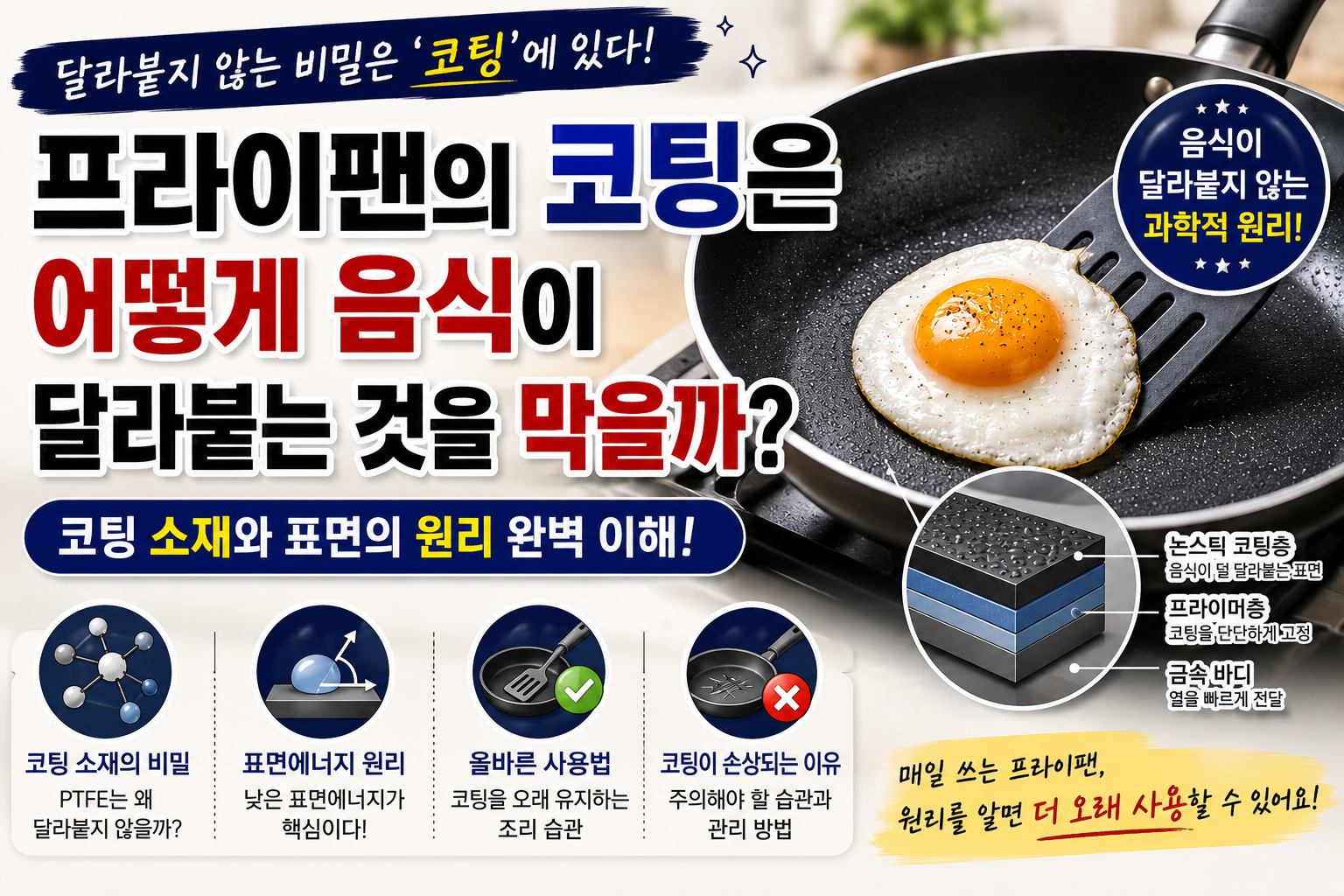 프라이팬 코팅의 과학적 원리